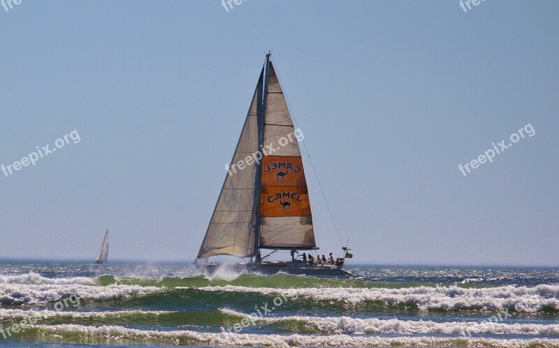 Sailing Boat Sea Ocean Sail Surf