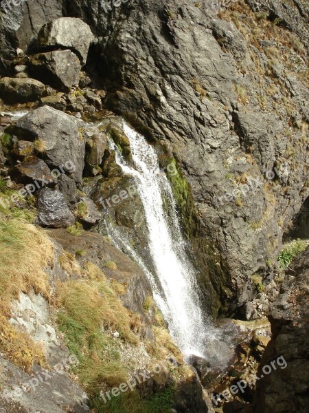 Vidimsko Praskalo Waterfall Mountain Rocks Limestone