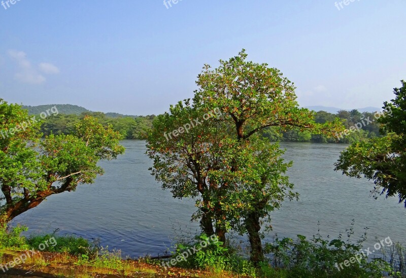 River Kali Mountains Western Ghats Forests