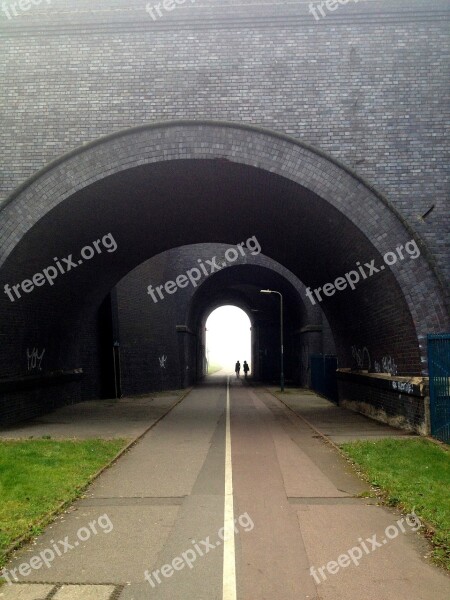 Tunnel Path Strangers People Light