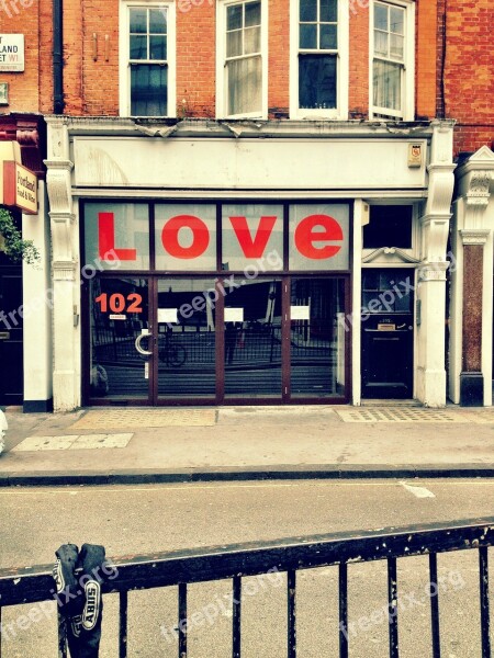 Shop Love Sign Message Street