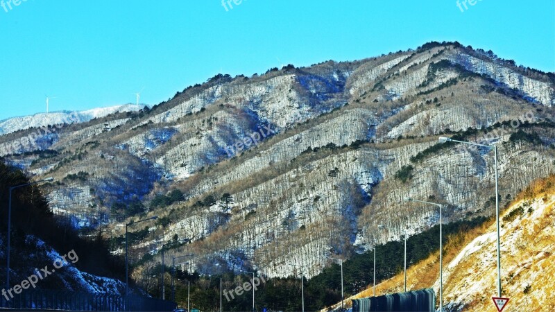 Mountain Snow Winter Nature Scenery