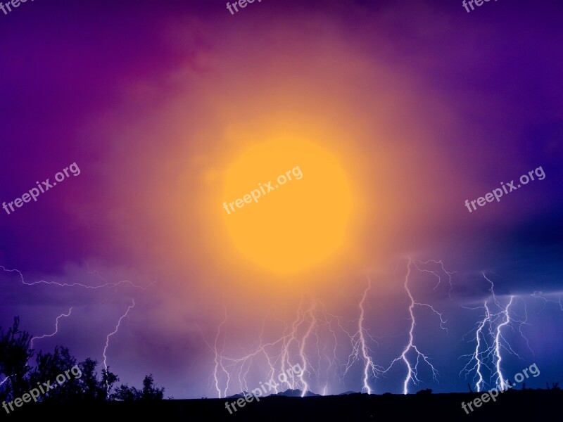 Landscape Storm Sunset Sky Clouds