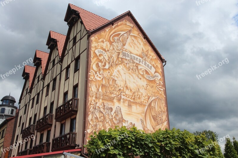 City Kaliningrad Clouds Structure Old Town