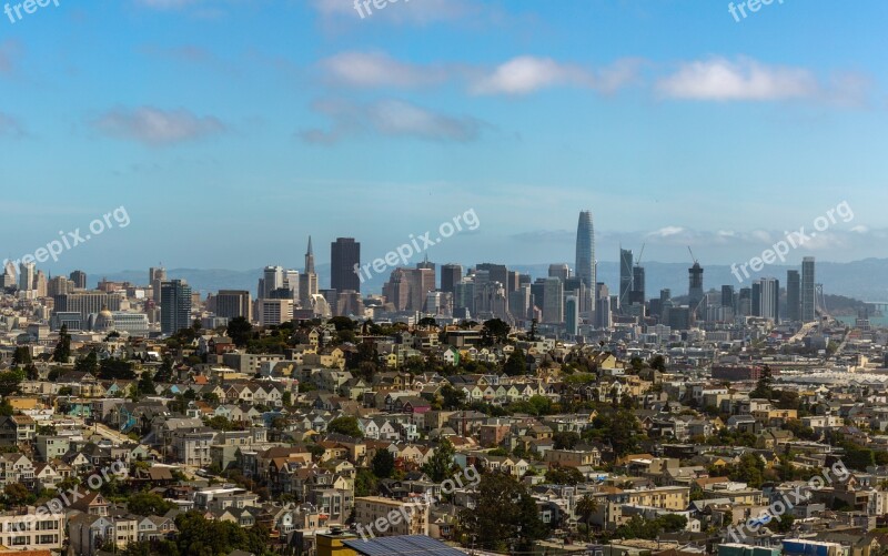 San Francisco Skyline City Urban Cityscape