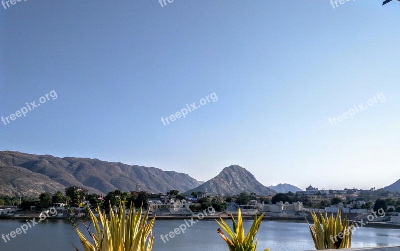 Pushkar Lake Landscape Sky India