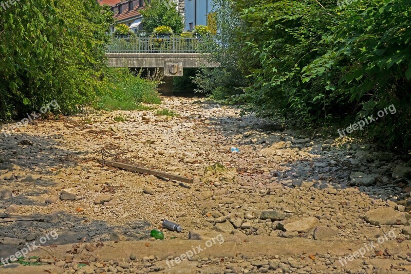 Drought Lack Of Water Heat Stream Bed Dehydrated