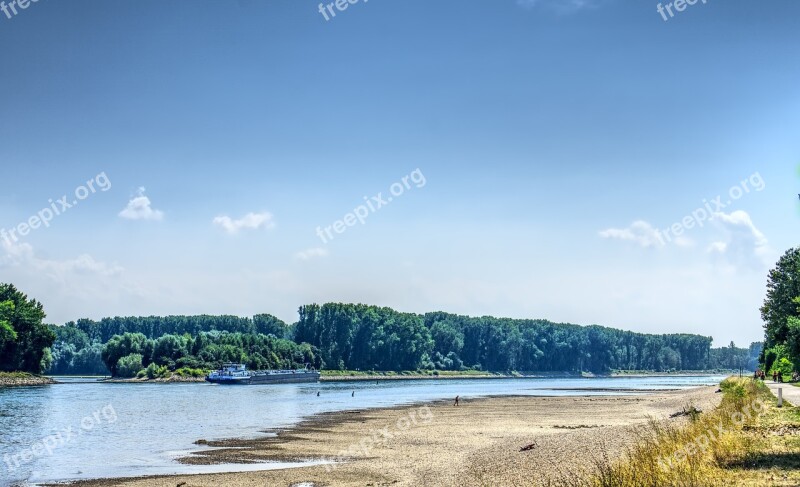 Rhine River Low Tide Waters Drought