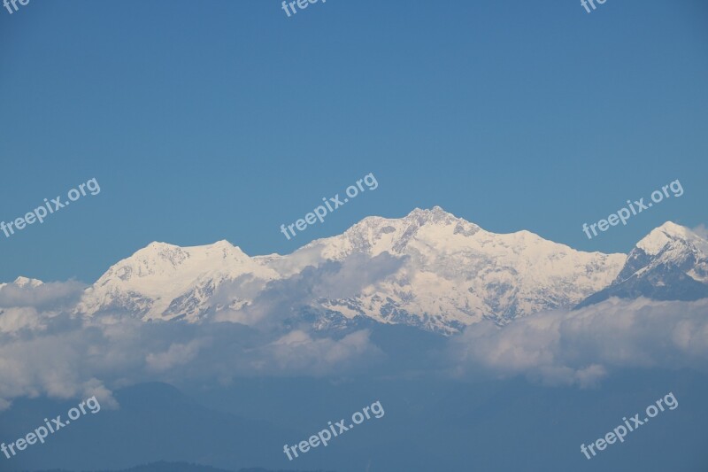 Mountain Kanchenjungha Darjeeling Nature India