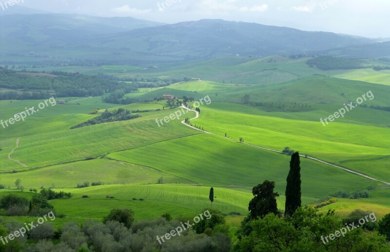 Val D'orcia Tuscany Italy Free Photos