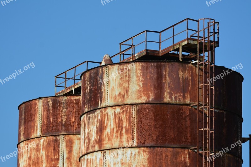 Silo Storage Tank Rust Free Photos