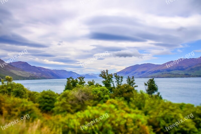 New Zealand Nature Landscape Sky Clouds