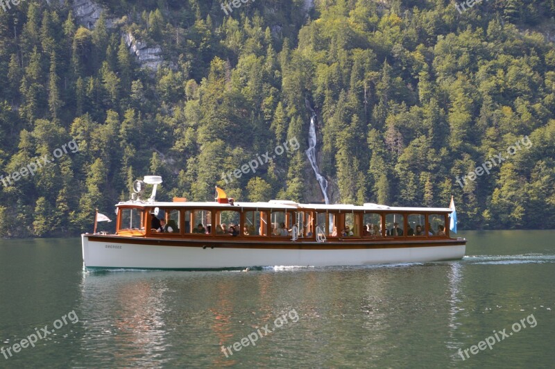 Königssee Electric Boat Water Environmentally Friendly Landscape