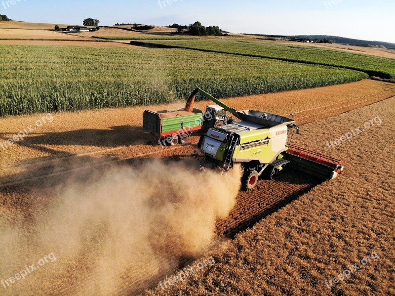 Harvest Farmers Combine Harvester Barley Agriculture