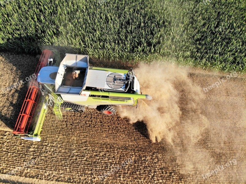 Harvest Farmers Combine Harvester Barley Agriculture