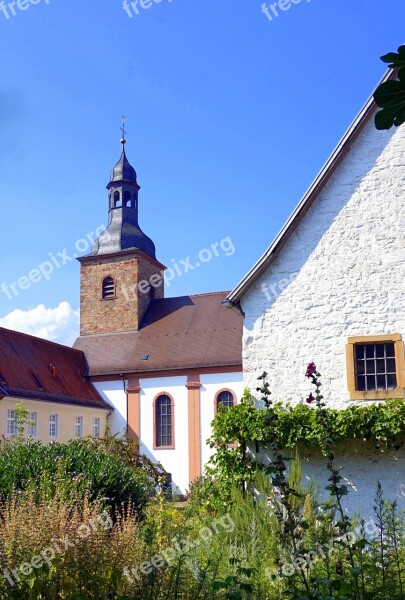 Village Church Garden Steeple Religion Monastery