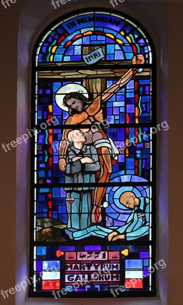 Stained Glass Window Colorful Religion