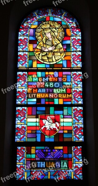 Stained Glass Window Religion Colorful