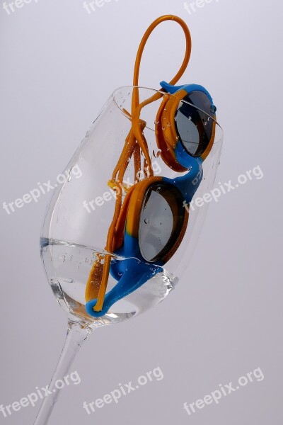 Water Glass Diving Mask Free Photos