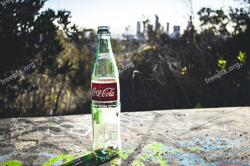 Coca Cola Los Angeles Skyline Downtown La Free Photos