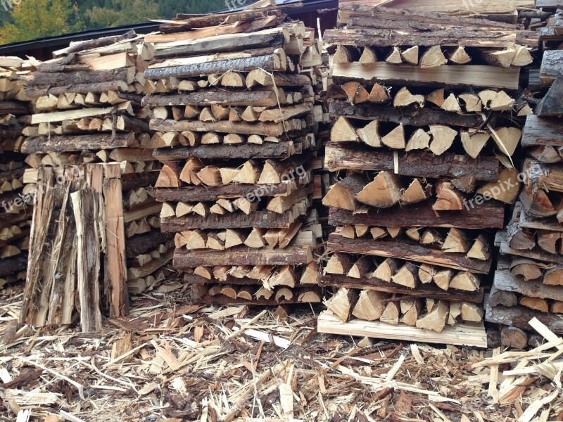 Wood Stock Holzstapel Firewood Stack