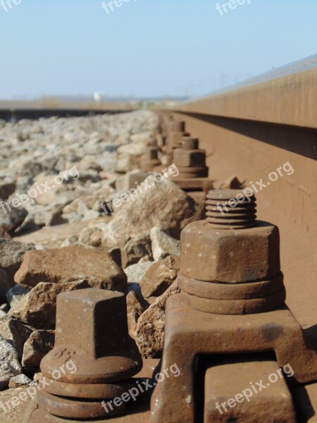 Train Itself Screws Stones Free Photos