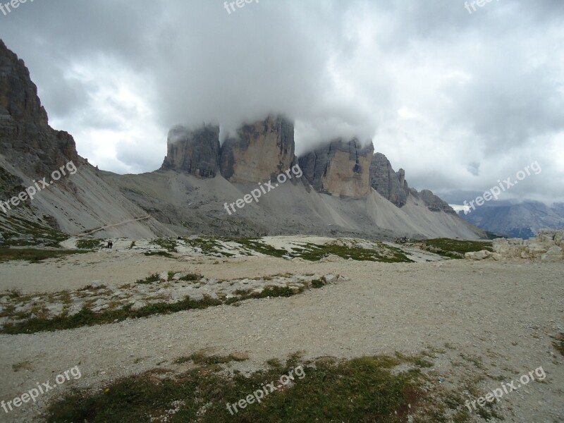 Mountains Hiking Adventure Landscape Clouds