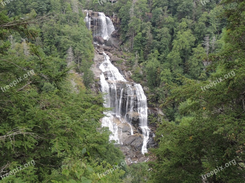 Blue Ridge Mountains Waterfall Carolina Scenic Nature