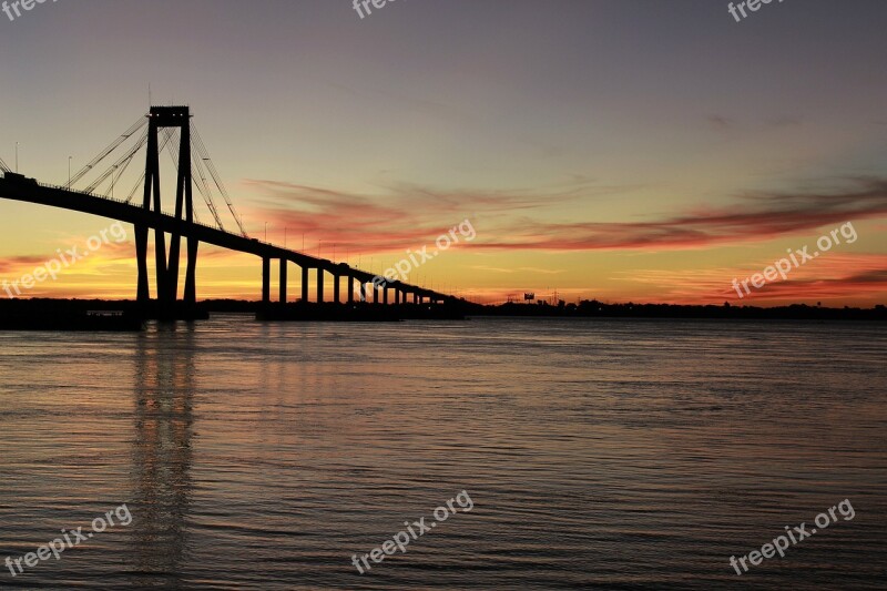 Bridge Sky Sunset Evening Sun Night