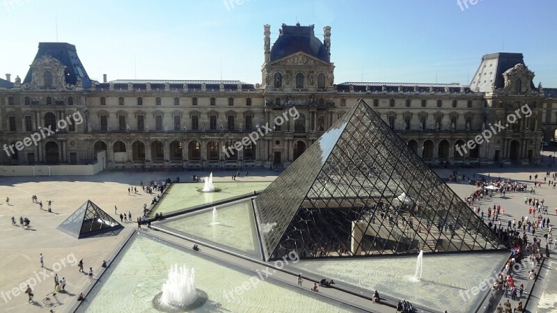 Pyramid Glass Louvre Museum Paris