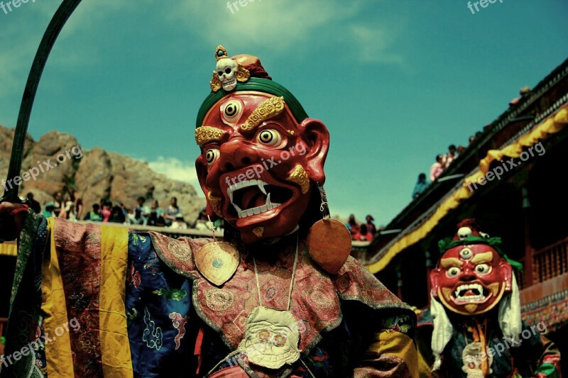 Ladakh India Tibet Costume Tradition