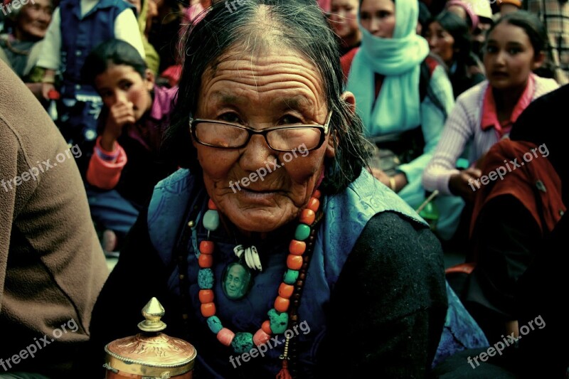 Woman Old Ladakh India Tibet