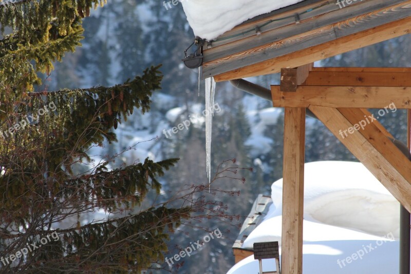 Stalactite Snowy Roof Snow Mountain Free Photos