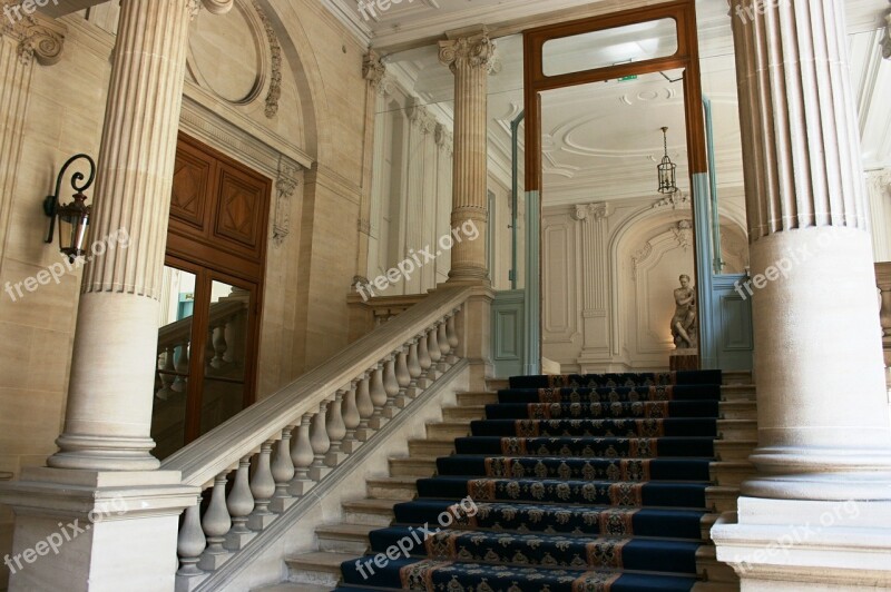 Ladder Staircase Handrail Vestibule Columns