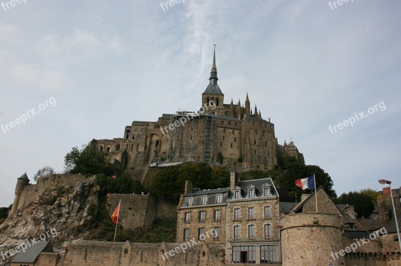 Mont Saint-michel Abbey Normandy France Middle Ages