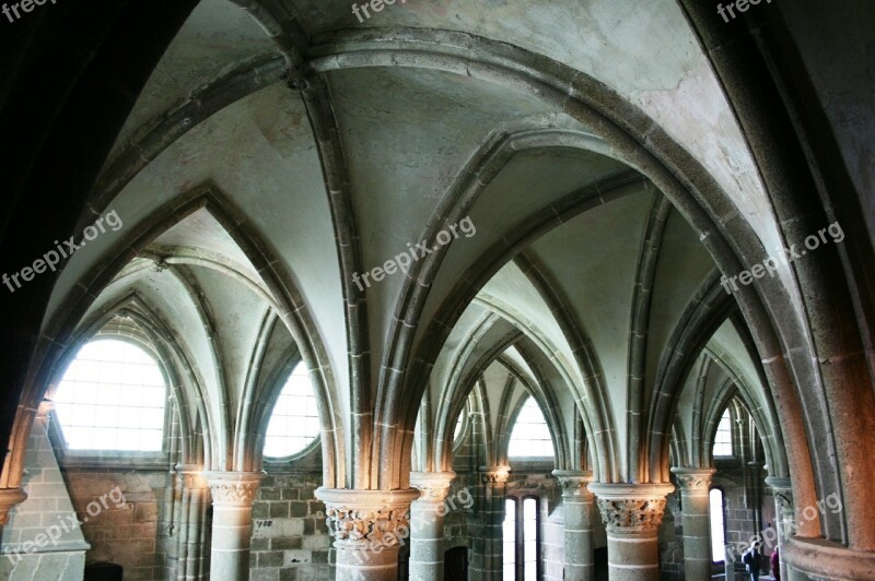 Mont Saint-michel Abbey Normandy France Middle Ages