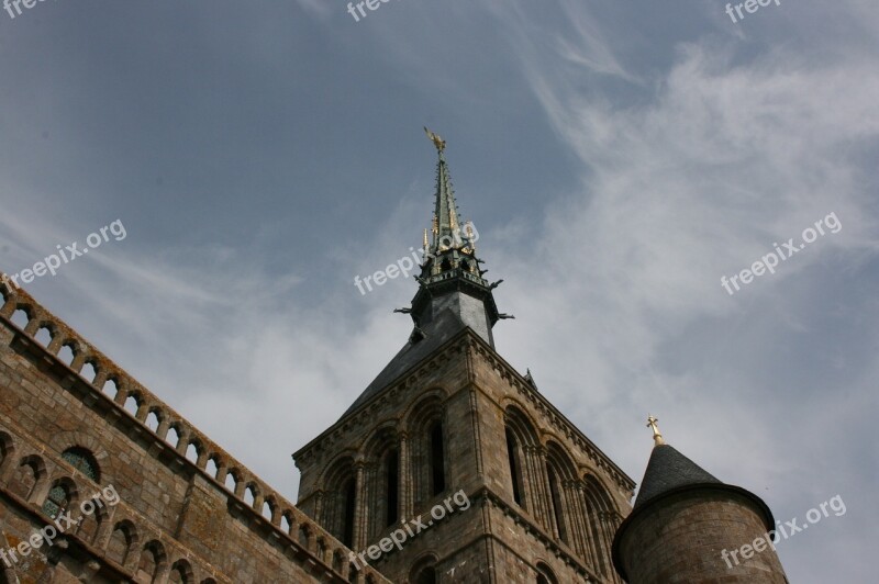 Mont Saint-michel Abbey Normandy France Middle Ages