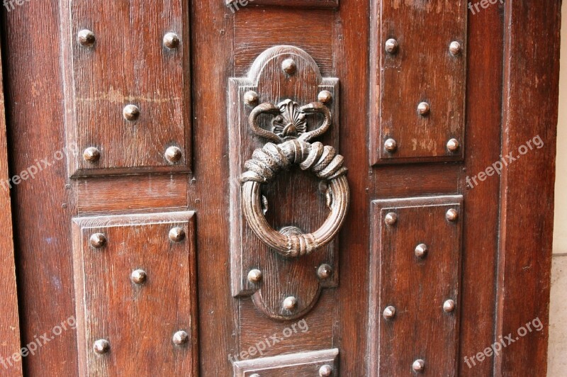 Knocker Door Wooden Door Entry Free Photos