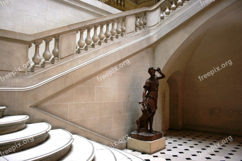 Ladder Staircase Sculpture Carnavalet Museum Free Photos