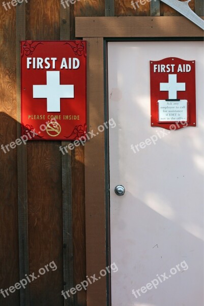 First Aid Station Door Medical First