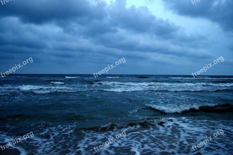 Sea Black Sea Storm Clouds Black