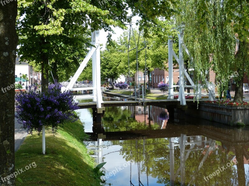 Papenburg Germany Lower Saxony Emsland Channel Bridge