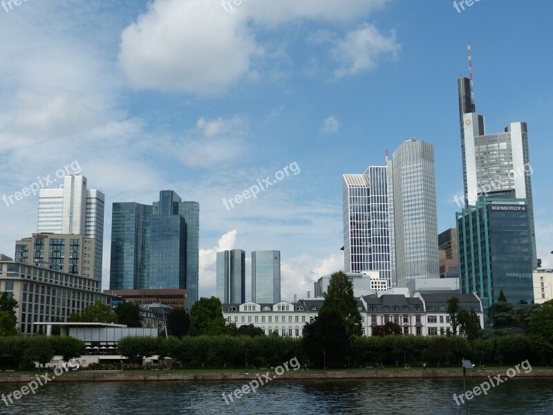 Frankfurt Cityscape Skyscrapers Skyline Architecture