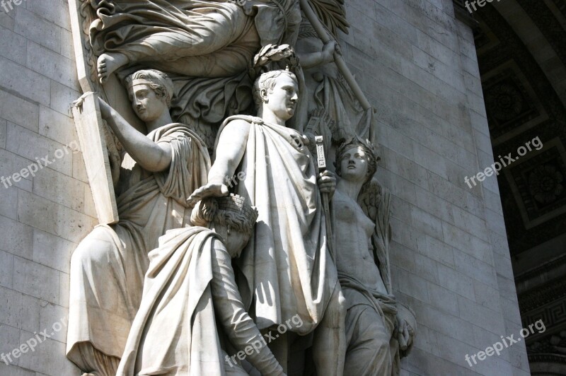 Arch Of Triumph Paris France Free Photos