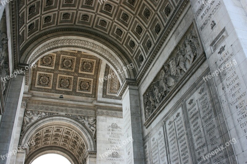 Arch Of Triumph Paris France Free Photos