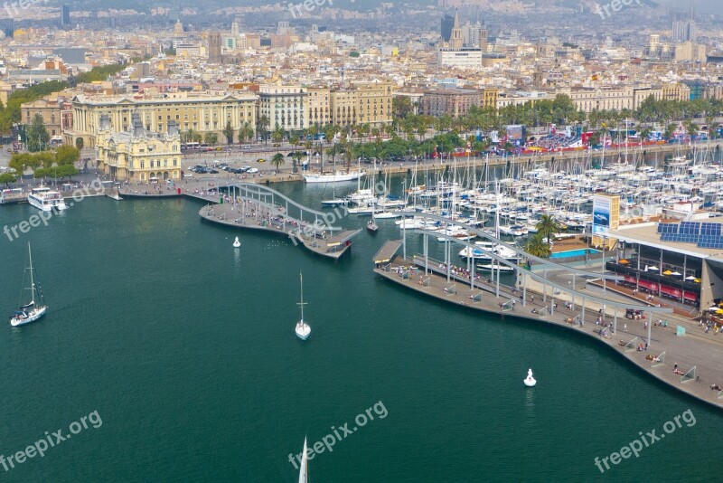 Barcelona Spain City Sea Port