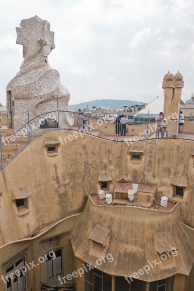 Barcelona Spain City Casa Mila La Pedreira