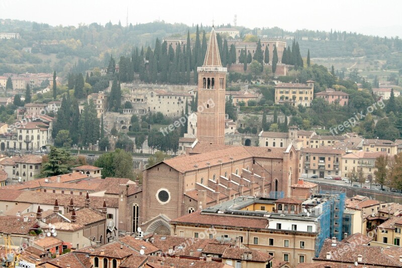 Verona Church City Roofs Houses