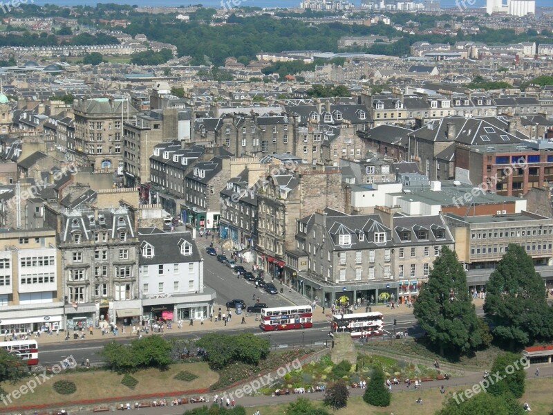 Edinburgh Scotland Landscape City Roads