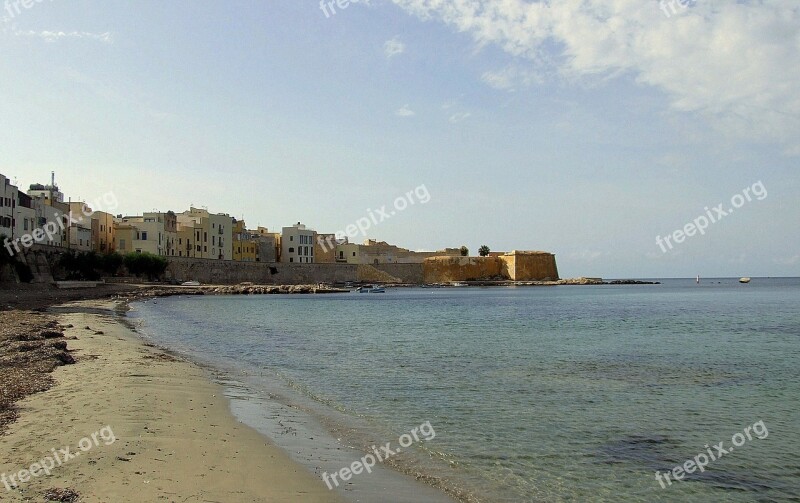 Trapani Sicily Beach The Walls Of The Sea